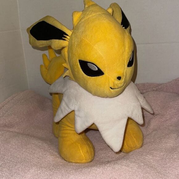 Build a Bear BAB Jolteon Pokemon Plush 14” Stuffed Anime Eeveelution  w/ sound I - Picture 1 of 8